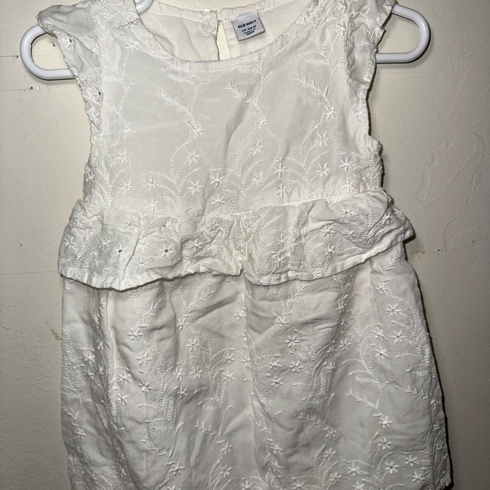 Old Navy White Kids Casual Dress